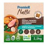 RACAO CAO PREMIER NATTU 2.5KG AD RAÇAS PEQ ABÓBORA