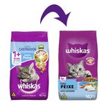 RACAO GATO WHISKAS PEIXE CASTRADO 10 KG
