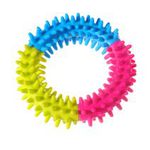 BRINQ CAO BORRACHA ARCO COLORIDO