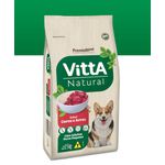 RACAO CAO VITTA NATURAL 3 KG AD R PEQ CARNE