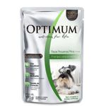 CARNE CAO OPTIMUM SACHE 100G FRG RAÇA PEQ 