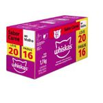 CARNE GATO WHISKAS PF PACK -LV20 PG16- CARNE 85G