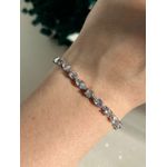 Pulseira Rivieira Zircônia Ródio Branco
