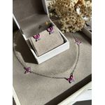Conjunto Borboletas Safira Rosa e Ametista
