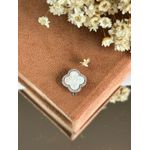 Pingente Charm Trevo Branco Para Pulseira e Riviera