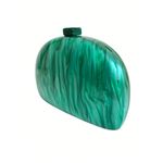 Bolsa Clutch Oval Acrilico Verde