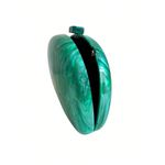 Bolsa Clutch Oval Acrilico Verde