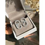 Brinco Inpired P Banho Ródio Branco