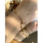 Pulseira Trevo Vermelho Banho Ouro