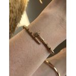 Bracelete Prego Cravejado Ouro