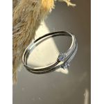 Bracelete Ródio Branco Zircônia Cristal Fecho Clic