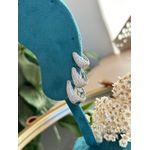 Trio de Argolas Gota Zircônia Cristal Ródio Branco