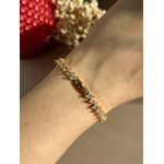 Pulseira Navete Cristal Ouro