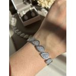 Conjunto 4 Peças Luxo Brinco Colar Pulseira E Anel