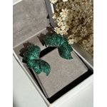 Brinco EarCuff Pétalas Verde Esmeralda