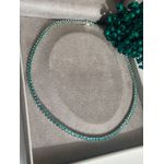 Riviera 3 Garras Turmalina 45cm pedra zircônia 3mm com fecho jóia ródio branco (modelo que não vira)