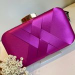 Clutch Retangular Acetinada Pink