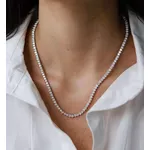 Riviera 3 Garras 45cm pedra zircônia 3mm com fecho jóia ródio branco (modelo que não vira)