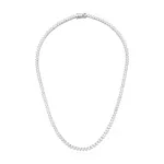 Riviera 3 Garras 45cm pedra zircônia 3mm com fecho jóia ródio branco (modelo que não vira)