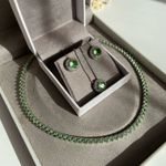 Colar Riviera Menta 3 Garras 4mm 40 cm Fecho Jóia (Modelo que não vira)