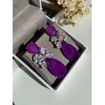 Brinco Ana Ultravioleta Banho Em Ouro