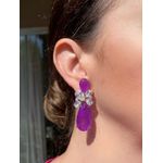 Brinco Ana Ultravioleta Banho Em Ouro