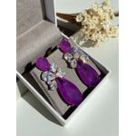 Brinco Ana Ultravioleta Banho Em Ouro