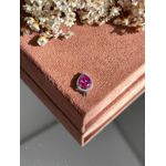 Pingente Charm Gota Safira Rosa Para Pulseira