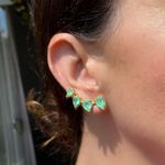 EarCuff Gotas Greenery Banho Ouro