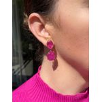 Brinco Fusion Premium Pink Banho Ouro