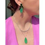 Brinco Gotas Esmeralda e Verde Lima