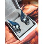 Brinco EarCuff Fenix Azul Safira