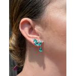 Brinco EarCuff Gota Turmalina Prateado