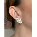 Brinco EarCuff Gotas Zircônia Dourado