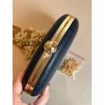 Bolsa Clutch Oval Azul Marinho