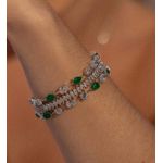 Pulseira Riviera Mesclada Verde Esmeralda