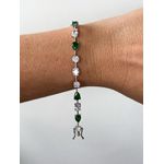 Pulseira Riviera Mesclada Verde Esmeralda