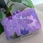 Bolsa Clutch Bordada Lilas