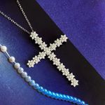 Colar Crusifixo Cravejado Prata 925