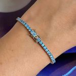Pulseira Riviera Agua Marinha Prata 925