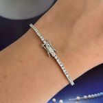 Pulseira Riviera 2mm Zircônia Prata 925