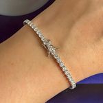 Pulseira Riviera 3mm Zircônia Prata 925