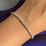 Pulseira Riviera 3mm Zircônia Prata 925