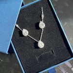 Conjunto Brinco e Colar Gota Prata 925