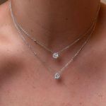 Conjunto Brinco e Colar Gota Prata 925