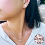 Conjunto Brinco e Colar Coração Prata 925