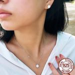 Conjunto Brinco e Colar Redondo Prata 925