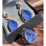 Conjunto Brinco e Anel Tanzanita 