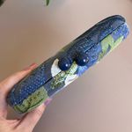 Bolsa Clutch Bordada Azul