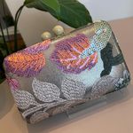 Bolsa Clutch Bordada Ouro Vintage